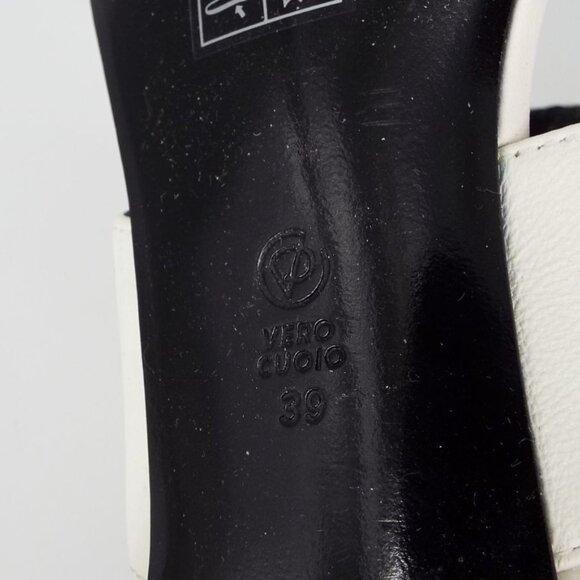 3.1 Phillip Lim White Leather Drum Watch Strap Sandals Size 39 - Picture 10 of 14